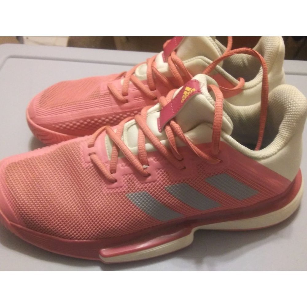 adidas Pink and Cream Athletic Shoes